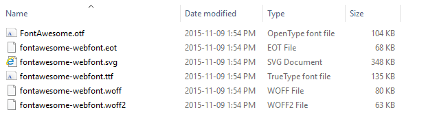 Font Awesome files